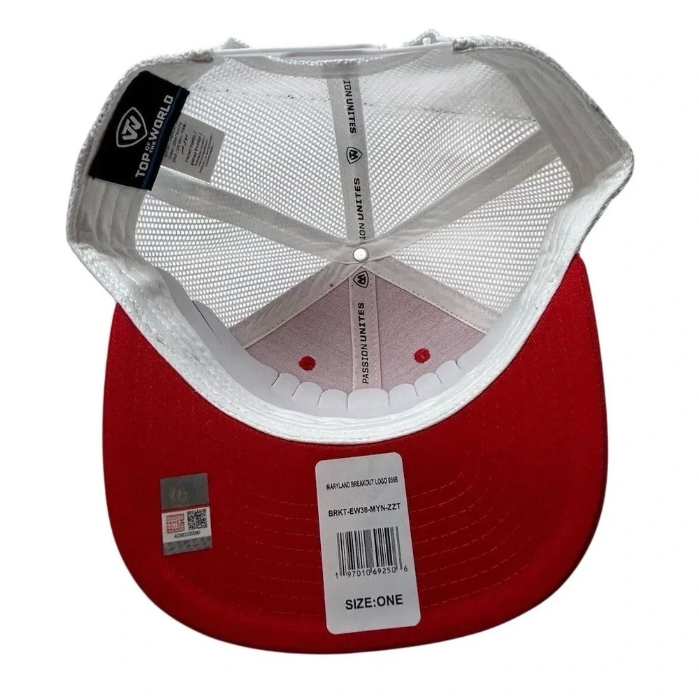 University of Maryland Terrapins Trucker Snapback Hat Red Unisex‎ Adjustable Cap
